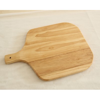 square with handle wooden pizza plate